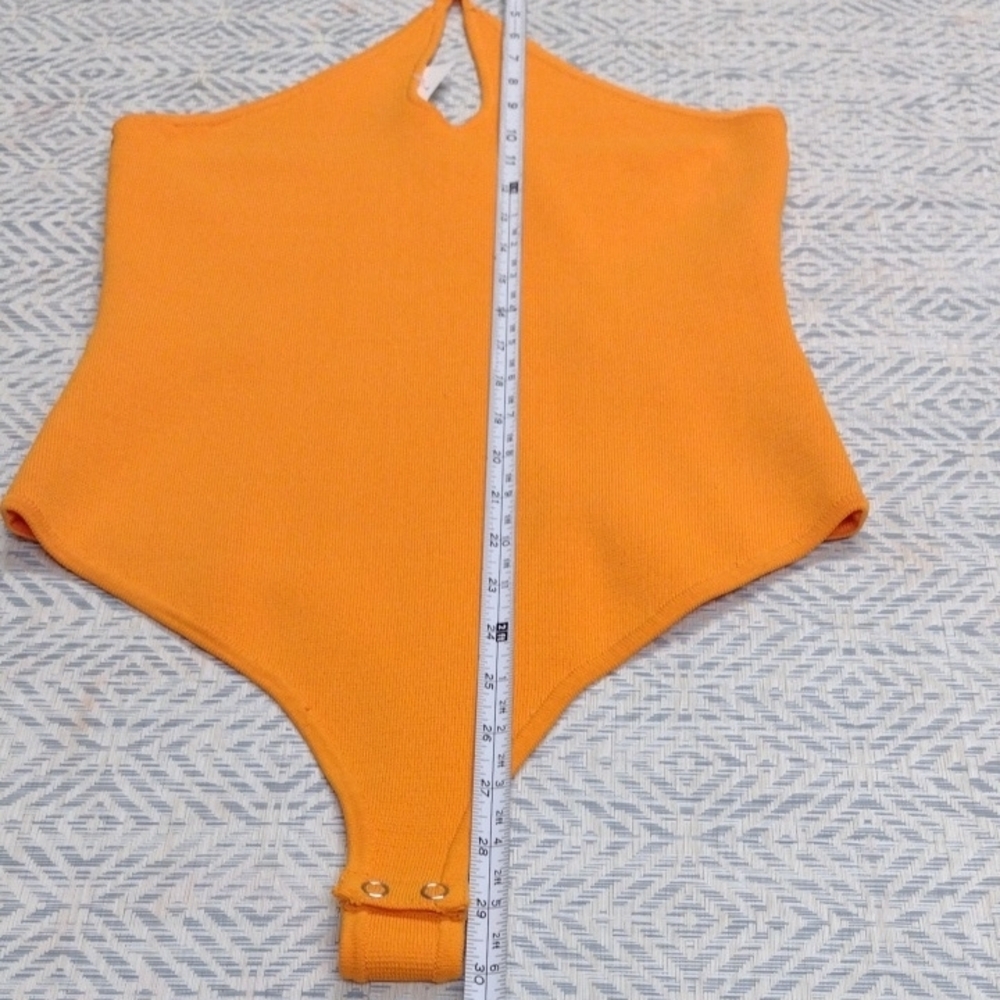Forever 21 Vibrant Orange Cross-Neck Bodysuit - Picture 9 of 9